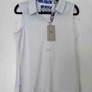 Tommy Bahama Paradise Piqué Sleeveless Polo White Size M NWT